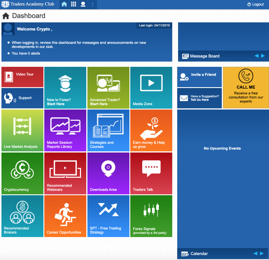 Traders Academy Club Dashboard